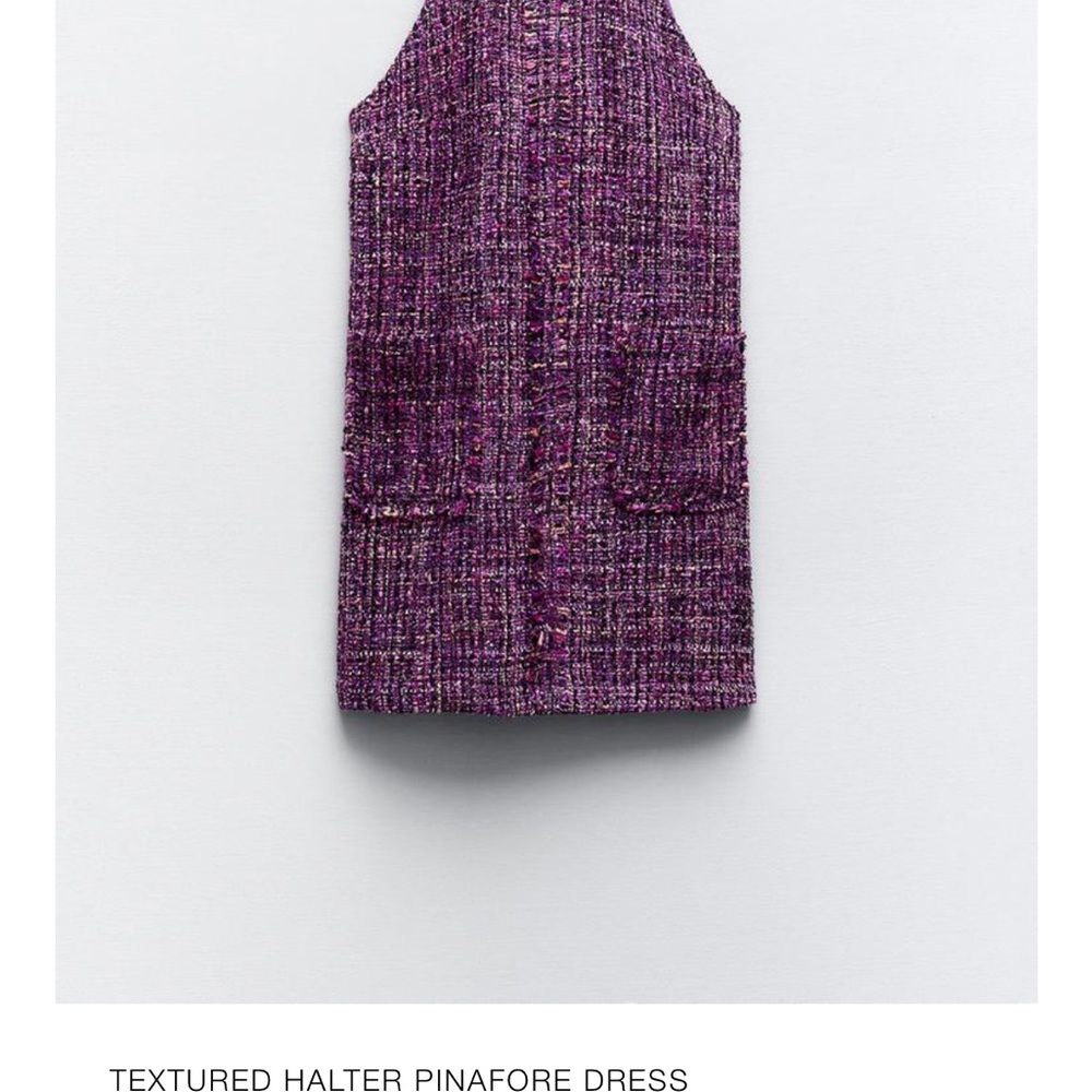 Zara Purple Sheath Halter Mini Dress